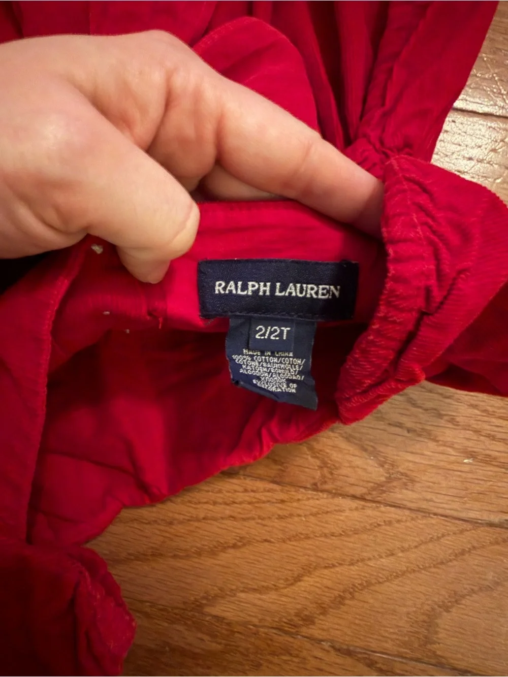 Ralph Lauren Vintage Fine Corduroy Smocked Holiday Dress